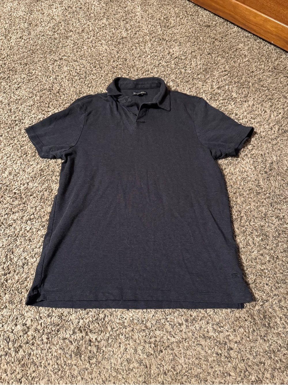 Banana Republic Men's black/grey Short Sleeve Polo